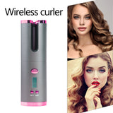 Cordless Auto Hair Curler, Automatic Curling Iron with Temperature, Timer, USB Rechargeable and Portable LCD Display