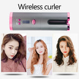 Cordless Auto Hair Curler, Automatic Curling Iron with Temperature, Timer, USB Rechargeable and Portable LCD Display