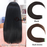 S-noilite Balayage 12"-24" Tape In Hair Extensions 10 pcs Fashion Real Remy Human Hair Extensions Long Straight Seamless Hair Weft