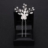 Flower Hair Comb Wedding Hair Accessories Silver Color Rhinestone Headband Bridal Tiara Headband Hair Pins Wedding Hair Jewelry