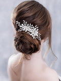 Flower Hair Comb Wedding Hair Accessories Silver Color Rhinestone Headband Bridal Tiara Headband Hair Pins Wedding Hair Jewelry