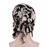 New Women Turban Hat Headwear Scarf Wrap Hair Loss Cancer Chemo Cap Bandana Beanie Muslim Cover Hijab Headscarf Elastic Bonnet