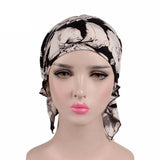 New Women Turban Hat Headwear Scarf Wrap Hair Loss Cancer Chemo Cap Bandana Beanie Muslim Cover Hijab Headscarf Elastic Bonnet