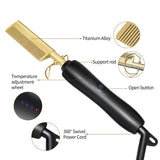 Electric Heating Comb, Hot Comb Hair Straightener, Portable Travel Anti-Scald Beard Straightener Press Comb, Ceramic Comb