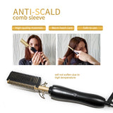 Electric Heating Comb, Hot Comb Hair Straightener, Portable Travel Anti-Scald Beard Straightener Press Comb, Ceramic Comb