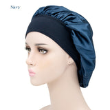 1pc Adjust Solid Satin Bonnet Hair Styling Cap Long Hair Care Women Night Sleep Hat Silk Head Wrap Shower Cap Hair Styling Tools