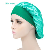 1pc Adjust Solid Satin Bonnet Hair Styling Cap Long Hair Care Women Night Sleep Hat Silk Head Wrap Shower Cap Hair Styling Tools