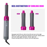 Multifunctional 5 In 1 Warm-Air Comb Hair Comb Curlers Straight Comb Hair Dryer(2*curler+1*straight+1*dryer+1*comb)