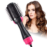 Multifunctional 5 In 1 Warm-Air Comb Hair Comb Curlers Straight Comb Hair Dryer(2*curler+1*straight+1*dryer+1*comb)