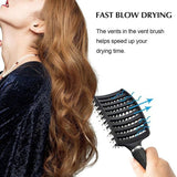 Women Hair Scalp Massage Comb Bristle & Nylon Hairbrush Curly Detangle Hair Brush for Salon Hairdressing Styling Tools