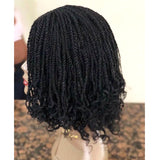 New Twisted Braid Hair Afro Kinky Curly Wig  Short Black Wigs Synthetic Braided Wigs for women