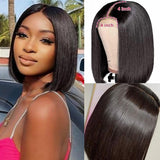 Short Bob Wig Human Hair Lace Front Wigs for Black Women 4x1 T Part Closure 100% Human Hair Wigs 12 Inch