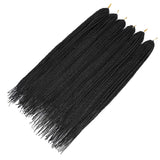 Ombre Box Braids Crochet Hair Braids Pre-Looped Crotchet Box Braids 24 Inch Medium box braid 22Strands Three Tones Heat Resistant Fiber Hair (24 Inch,Black 1B)