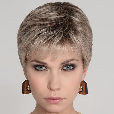 MIA MONO by ELLEN WILLE in SAND MULTI ROOTED | Lightest Brown and Medium Ash Blonde Blend with Light Brown Roots