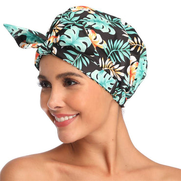 Waterproof Shower Cap Turban,Extra Large,Reusable, For Women,Long Hair