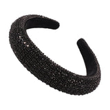 Bejeweled Padded Rhinestone Statement Headband, Sparkle Party Headwear Hair Accessories for Women Girls, Holiday Gift