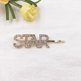 Gold Rhinestones Words Hairpins, Rhinestone Letter Bobby Pin, Word Crystal Hairpins, Metal Hair Clips,Buy together, get free shipping