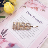 Gold Rhinestones Words Hairpins, Rhinestone Letter Bobby Pin, Word Crystal Hairpins, Metal Hair Clips,Buy together, get free shipping