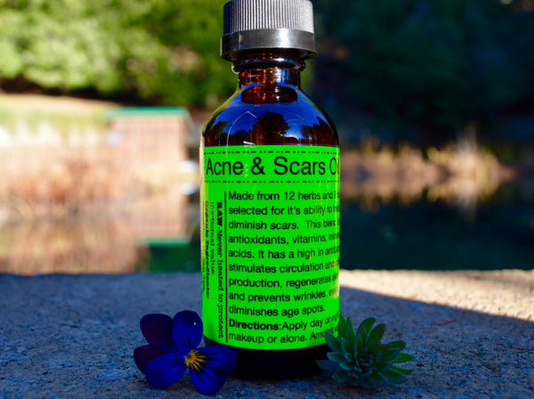 Organic Acne & Scars Oil-Raw, Vegan Extra strength Evens skin tone Anti-aging daily face oil Face Cleansing Oil.