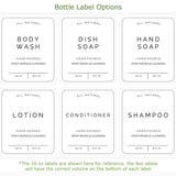 8oz or 16oz Refillable Plastic Amber Bottles (Shampoo, Conditioner, Lotion, Soap, Sanitizer