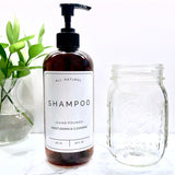 8oz or 16oz Refillable Plastic Amber Bottles (Shampoo, Conditioner, Lotion, Soap, Sanitizer