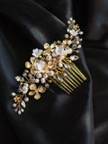 Wedding Hair Comb, Wedding Hair Piece, Bridal Hair Comb, Wedding Hair Accessories, Pearl Wedding Headpiece, Gold Hair Comb