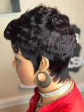 Short Wig Simple Pixie CutNatural Brown or Black