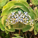 Disney Cinderella Inspired Carriage Wedding Comb, Cinderella Jewelry, Mickey Mouse Hair Comb Disney Fairytale Wedding Jewelry