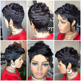 Short Wig Simple Pixie CutNatural Brown or Black