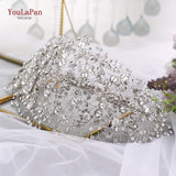 TOPQUEEN HP240 Luxury crystal bridal hair accessories wedding headpieces rhinestone wedding tiara headbands women crowns Pageant