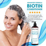 Biotin Shampoo and Conditioner Set For Thinning Hair Sulfate and Paraben Free - Advanced Formula 2x16oz - Shiny Leaf