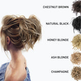 Sirene Messy Hair Bun Scrunchie Ponytail, Natural Hair Extensions Real as Human