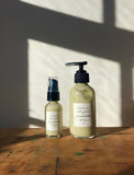 soft yarrow CLEANSING MILK -- a gentle facial cleanser and makeup remover with organic jojoba, yarrow, rosalina, bentonite clay