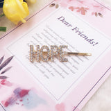 Gold Rhinestones Words Hairpins, Rhinestone Letter Bobby Pin, Word Crystal Hairpins, Metal Hair Clips,Buy together, get free shipping