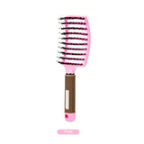 Curved Boar Bristle & Scalp Massage Hair Brush