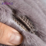 ENJOYFUR women winter headbands real knitted elastic bands for girl fashion luxury female warm hair accessories 2020