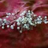 Women Bridal Crystal Faux Pearl Hair Comb Hair Piece DIY Jewelry Wedding Tiaras Accessories