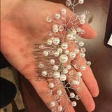 Women Bridal Crystal Faux Pearl Hair Comb Hair Piece DIY Jewelry Wedding Tiaras Accessories