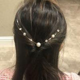 Women Fashion Headbands Crystal Diamonds Hairpin Clip Sweet Back Holder Hair Hoop