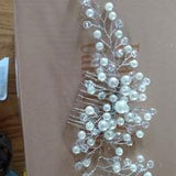 Women Bridal Crystal Faux Pearl Hair Comb Hair Piece DIY Jewelry Wedding Tiaras Accessories