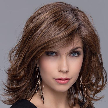 ALIVE by ELLEN WILLE in CHOCOLATE ROOTED - 830.6 | Medium to Dark Brown Base with Light Reddish Brown Highlights and Dark Roots