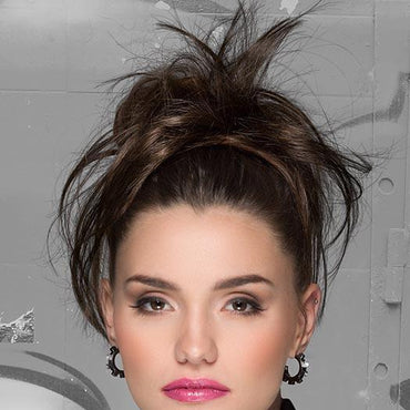 The Ouzo hairpiece by EllenWille is a trendy combination of long and short hair, on a scrunchie style attachment
