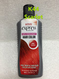 KISS EXPRESS SEMI PERMANENT HAIR COLOR K44 SCARLET 3.5 FL. OZ.