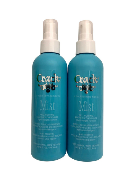 Crack Hair Fix Mist Spray Frizz Fighting Leave In Conditioner DUO 6 OZ Each