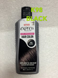 KISS EXPRESS SEMI PERMANENT HAIR COLOR K98 BLACK 3.5 FL. OZ.ㅐ