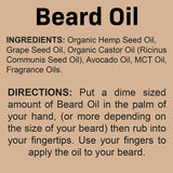 Crafted Beard Oil Conditioner - Tobacco Vanilla Scent Best Beard Oil for Men